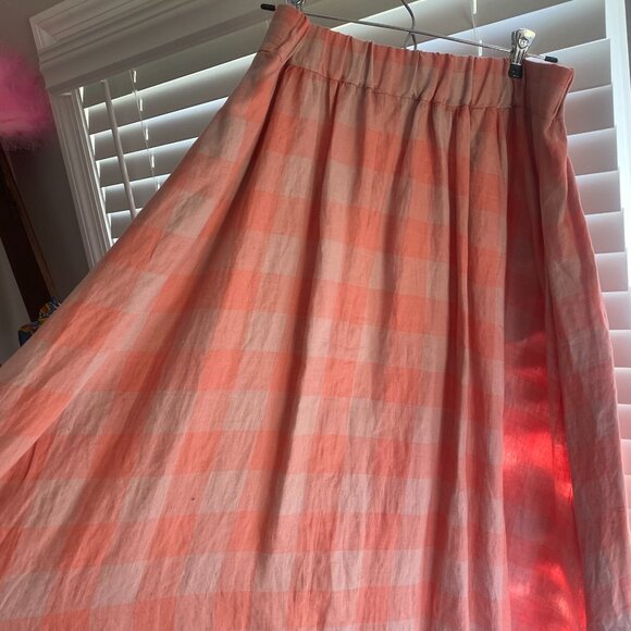 Boden Peach Gingham Matching Skirt and Top Set - Picture 10 of 11